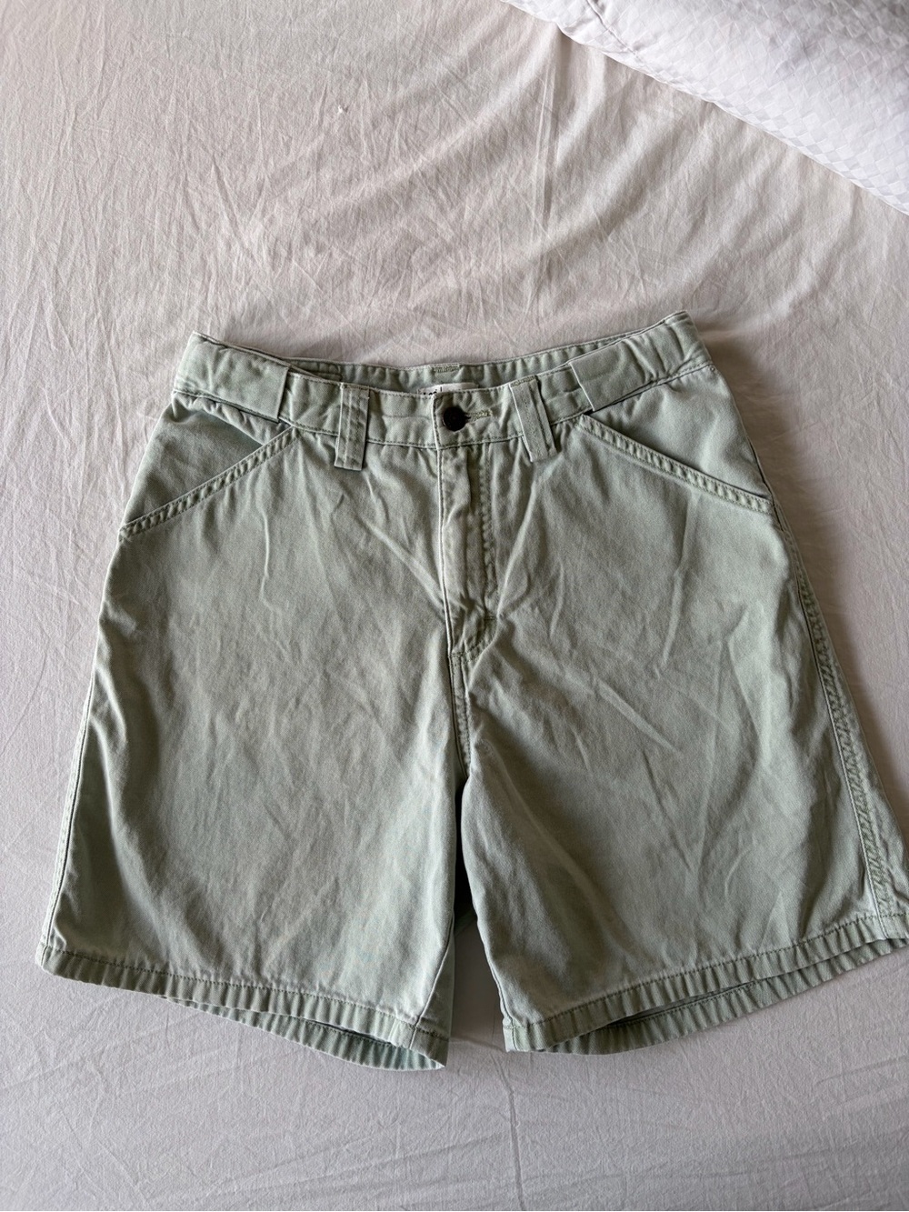 Mint Green Casual High-Waist Relaxed Fit